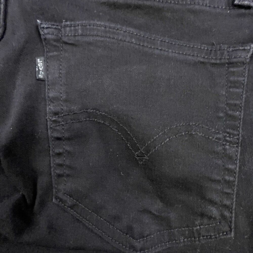 Levi’s 726 Flare Jeans Womens 29x29 Black High Rise Stretch Denim - Picture 8 of 16